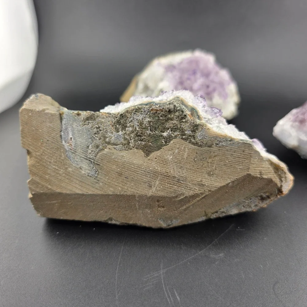 Natural Amethyst Crystal Cluster Lot 3 Piece Raw Purple‎ Druzy Geode Specimens